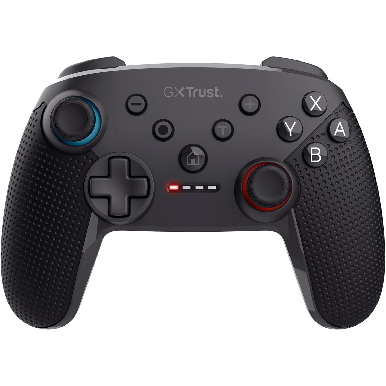 Trust GXT 1246 Muta Mando Nintendo Switch Inalambrico con Bluetooth, Vibración Dual Shock, Sensor de Control, Función Turbo, 15h de Juego, Controller para Nintendo Switch, Lite, OLED, Negro