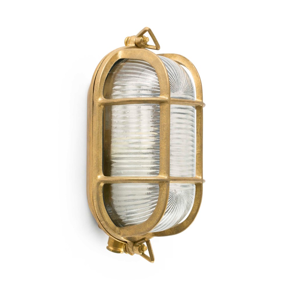 Faro Barcelona - Lámpara de pared o techo Cabo Led 1xE27 A60 - Aplique de pared, latón y cristal, bombilla no incluida