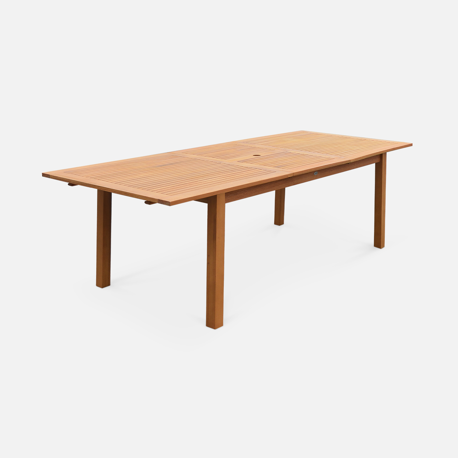 sweeek - Mesa de jardín de madera extensible, 8-10 plazas , Almeria 240cm , 240x100x75