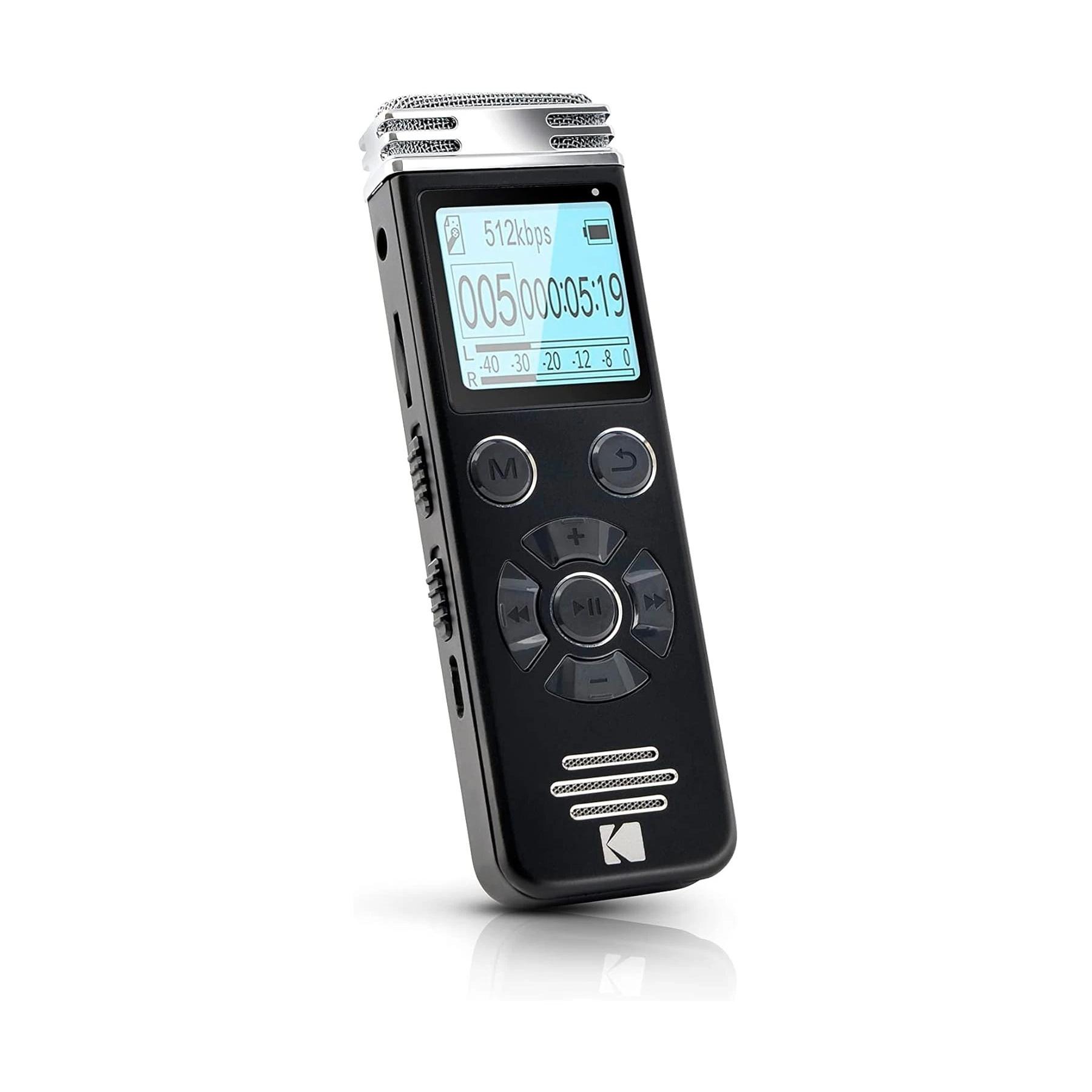 Grabadora de Voz Kodak 8GB Digital MP3 / WMA / OGG / APE / FLAC / WAV micro SD (hasta 32 GB) VRC450 BLACK