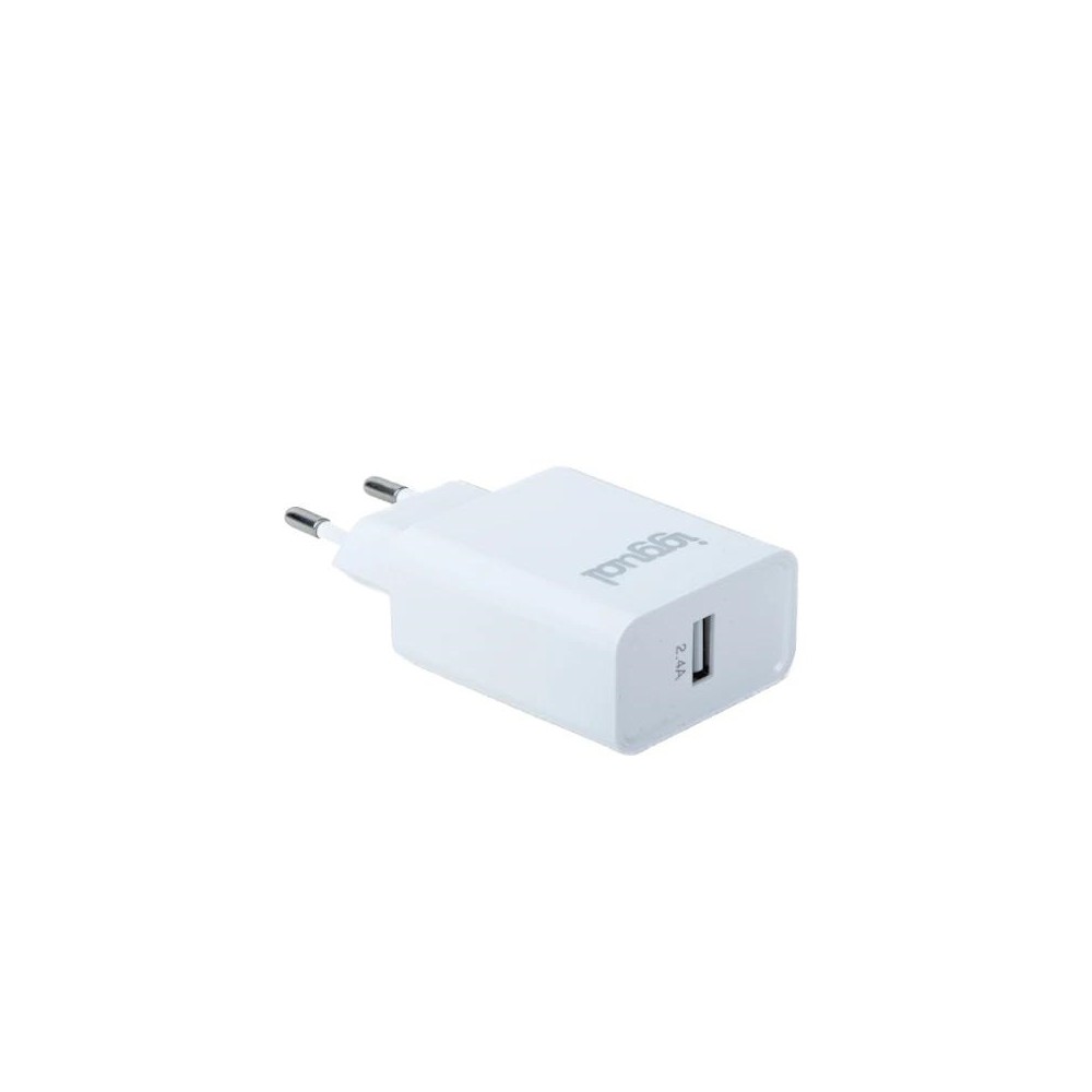 iggual Cargador de pared 1xUSB 5V/2.4A (12W)