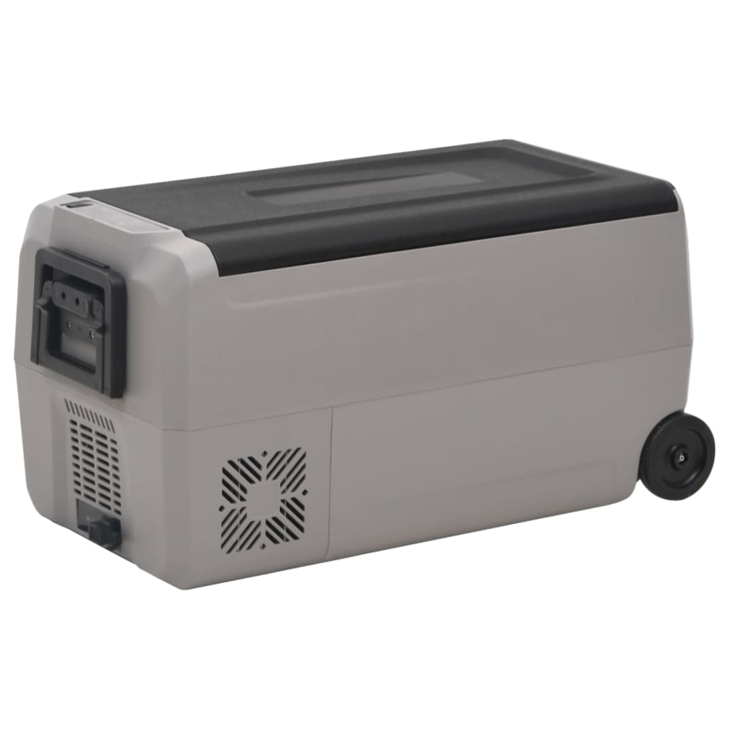 vidaXL Nevera con ruedas y asa PP Y PE negro y gris Nevera portátil Capacidad 36 L, 50 L, 60 L