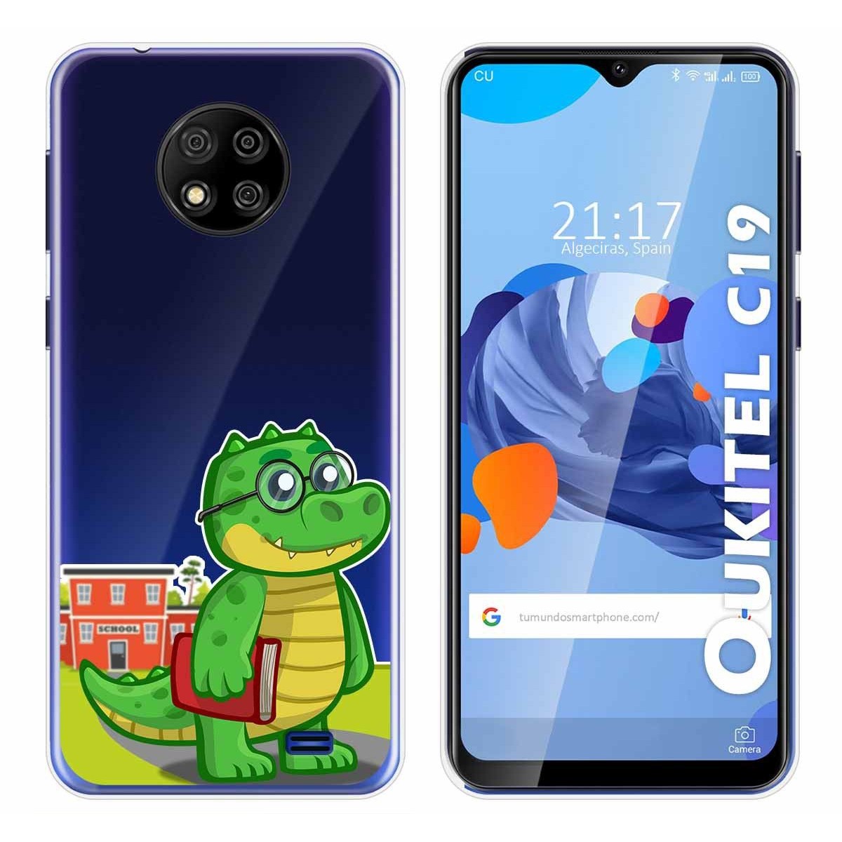 Tumundosmartphone Funda Gel Transparente para Oukitel C19 diseño Coco Dibujos