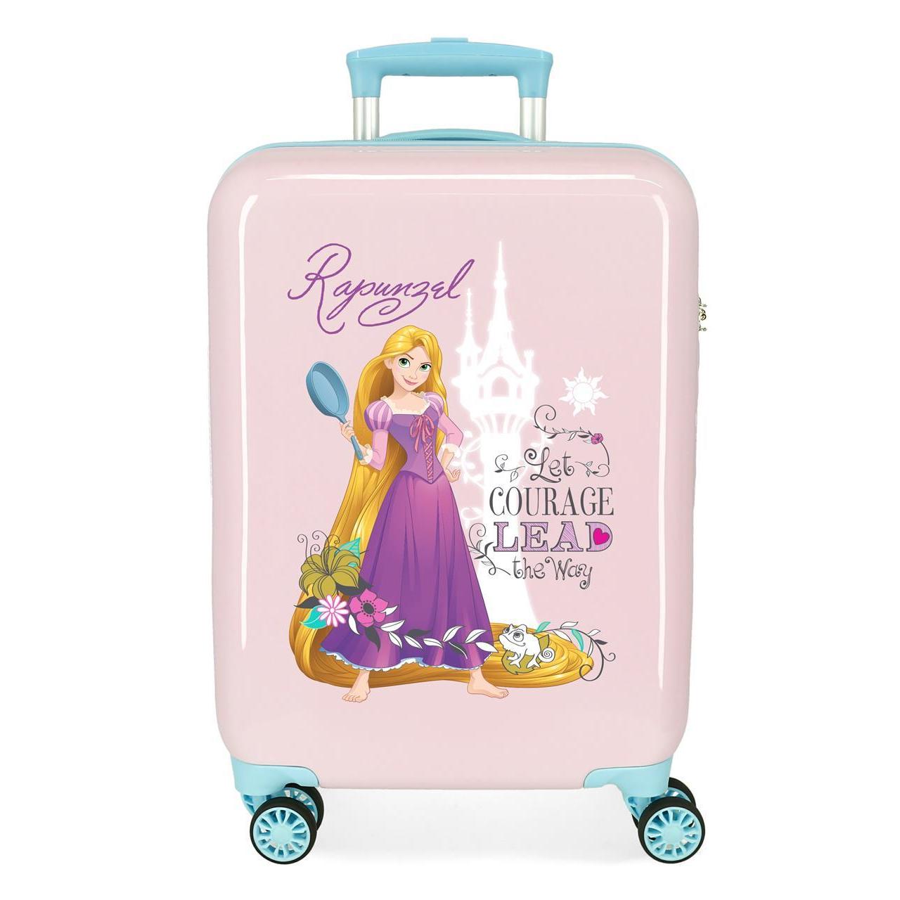 Maleta de Cabina Rígida Disney Princesas 38x55x20 cm, 34L, 4 Ruedas Multidireccionales, Cierre con Combinación