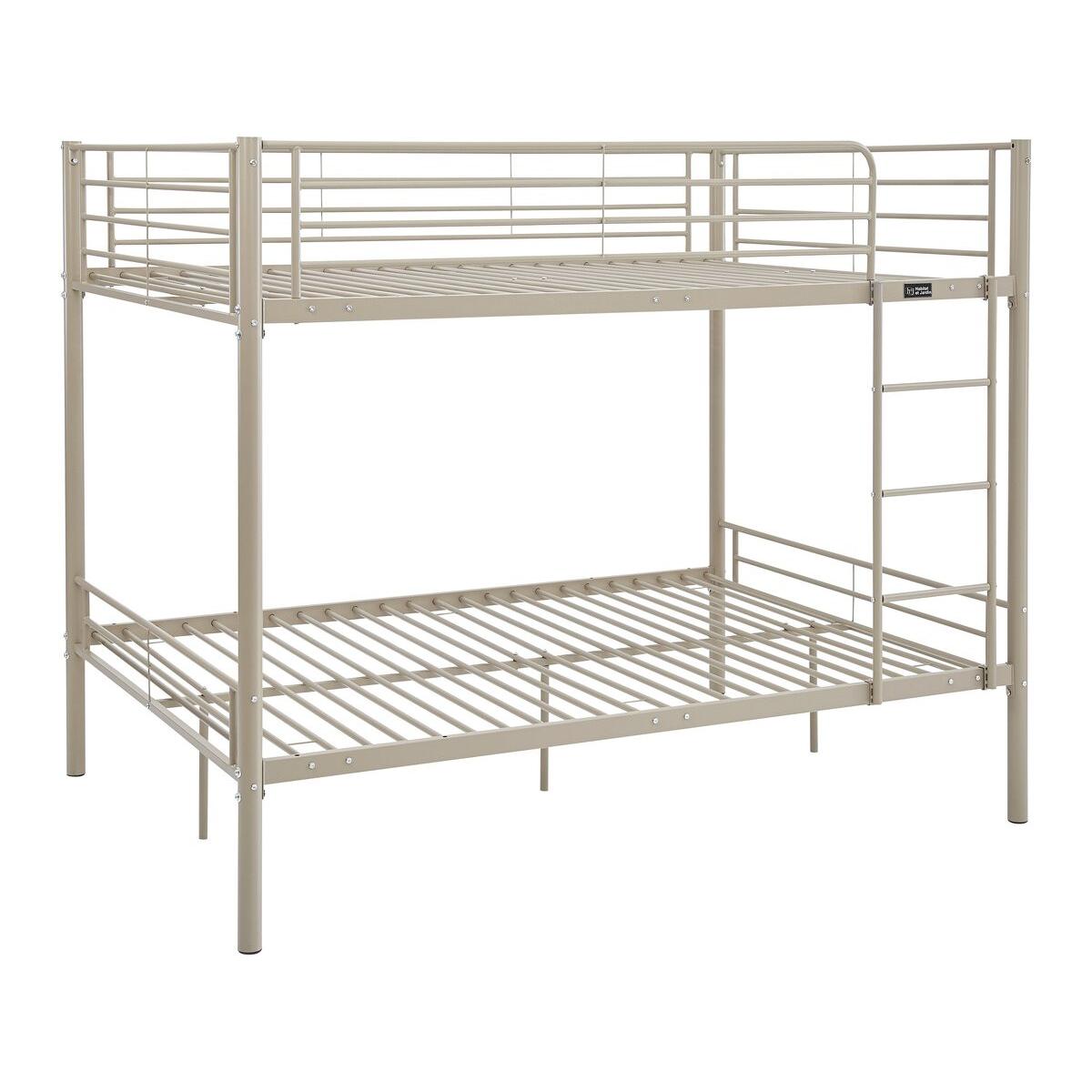 Habitat y Jardin - Litera doble "Adam" con somier - 140 x 190 cm - Topo