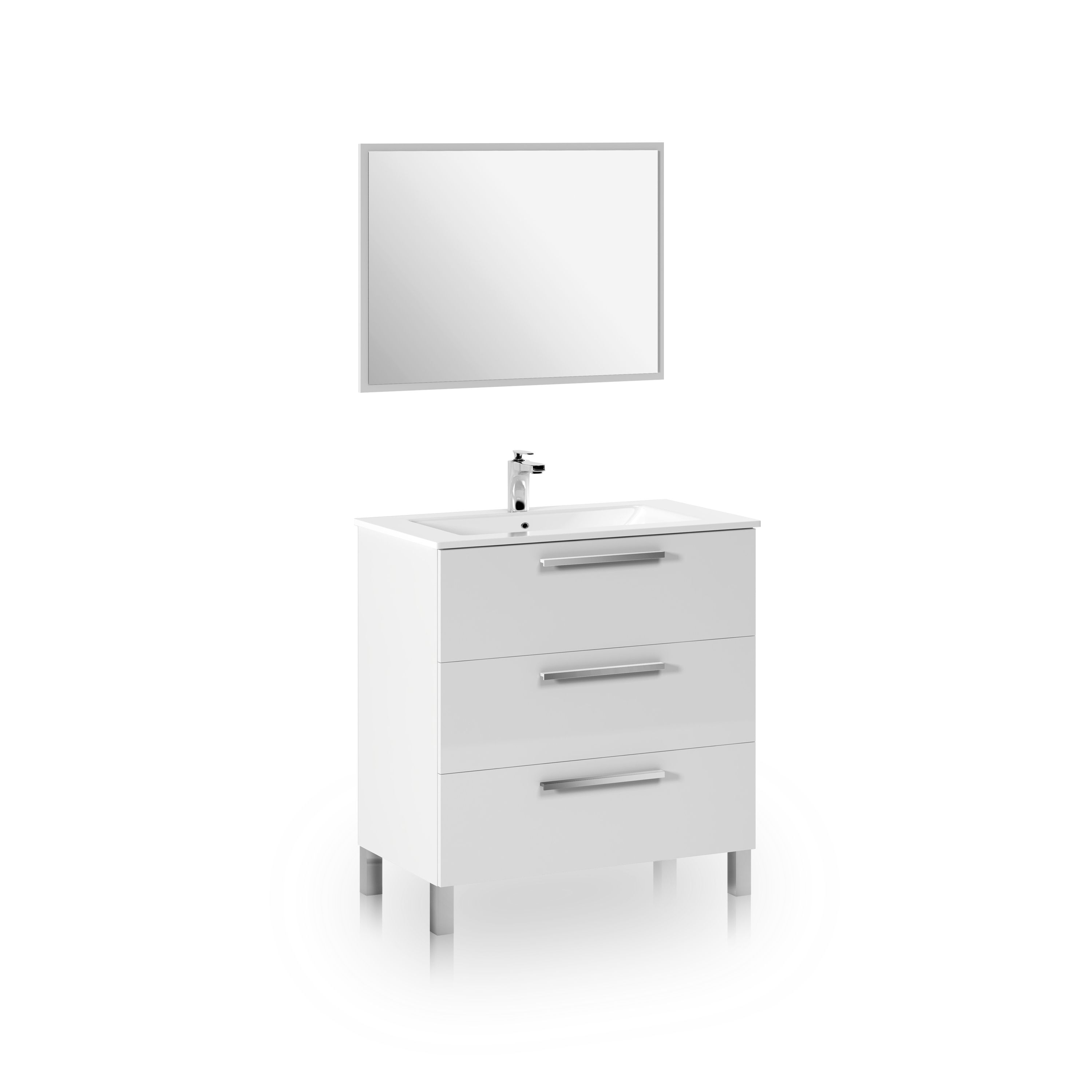 duehome - Pack de baño con lavabo cerámico Feel