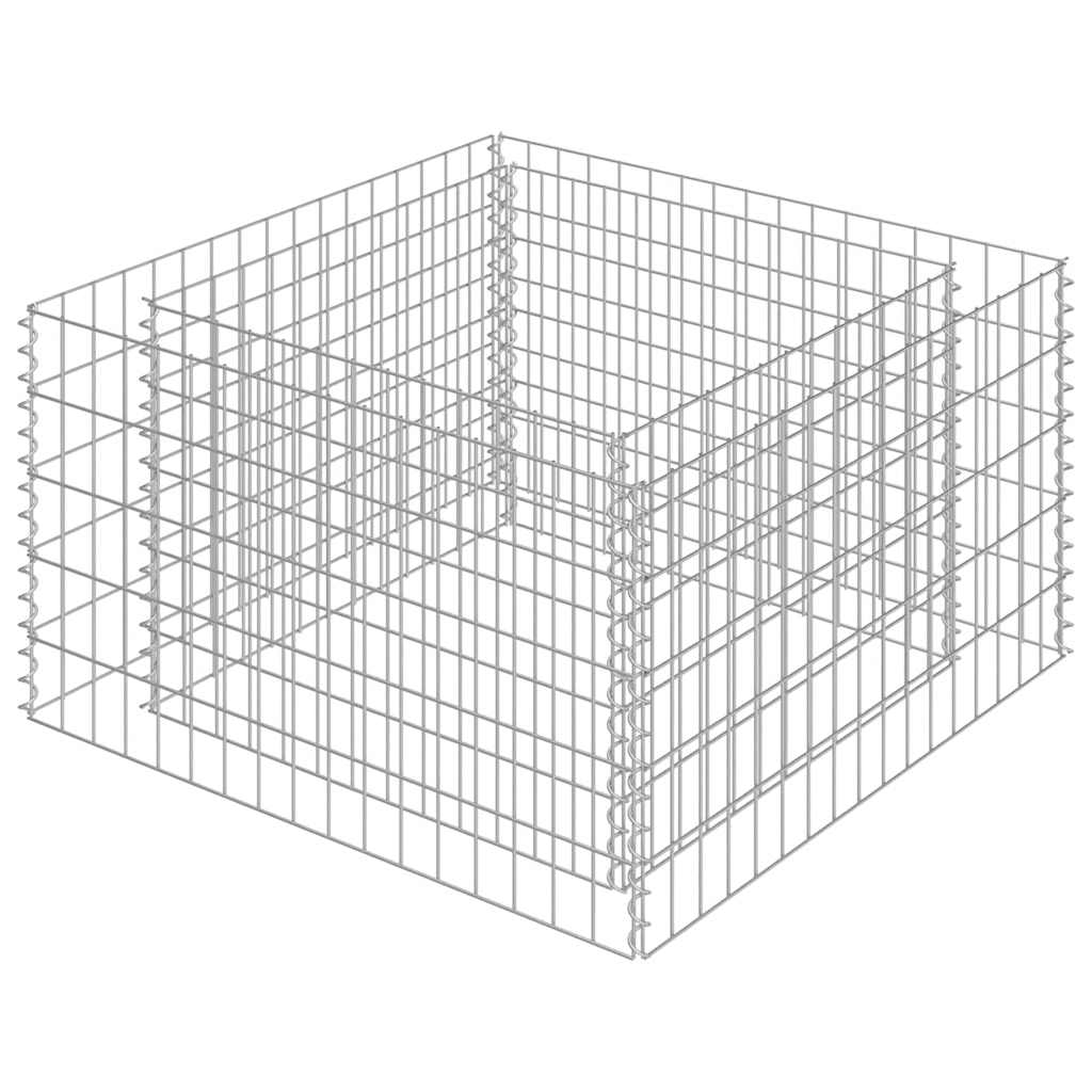 vidaXL Arriate de gaviones de acero 90x90x50 cm