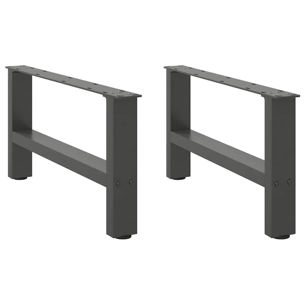 vidaXL Patas para mesa de centro (2 unidades, 70 x 30-31 cm, acero)