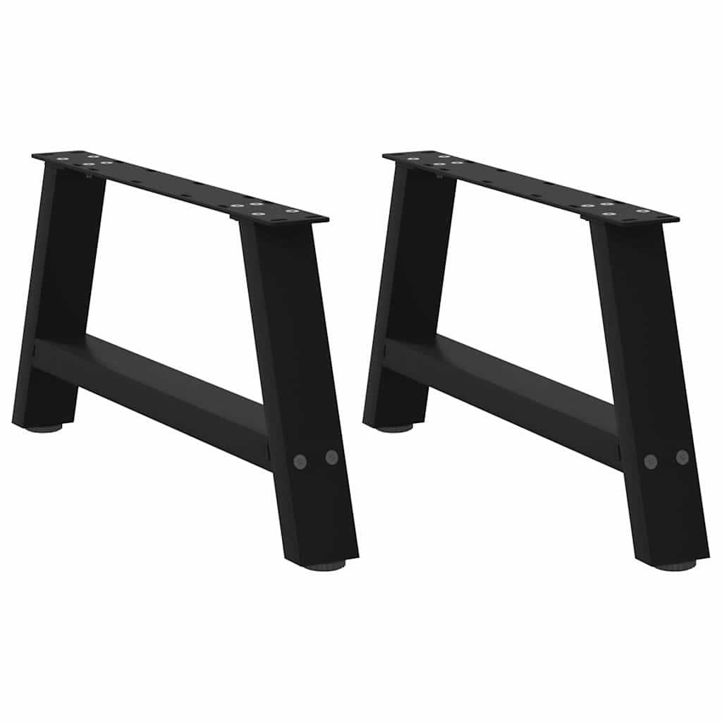 vidaXL Patas para mesa de centro en forma de A (2 unidades) 60 x (30-31) cm, acero