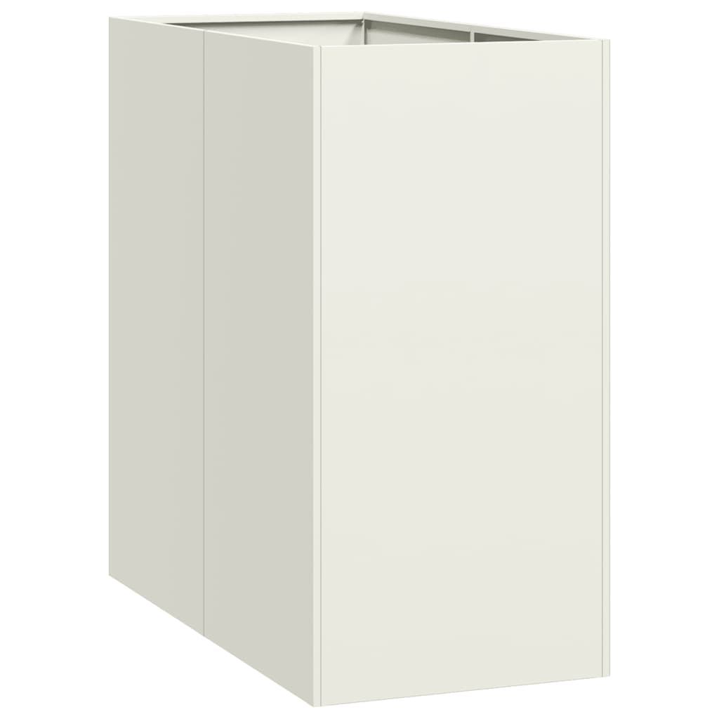 vidaXL Jardinera acero blanco 40x80x80 cm