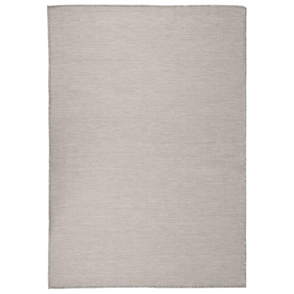 Vidaxl Alfombra de Exterior de Tejido Plano Gris 140x200 Cm