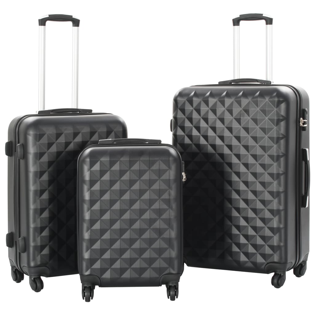 vidaXL Juego de Maletas Rígidas con Ruedas 3 Piezas ABS Trolley Color Antracita,  Azul,  Negro y mas