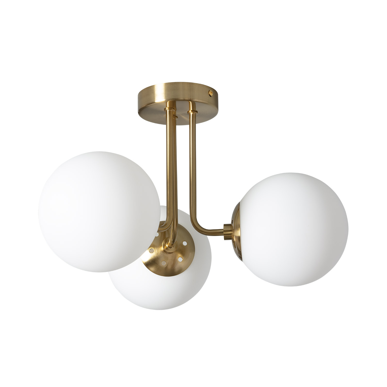 Lámpara de Techo Metal y Cristal Moonlight Brass 3 Focos