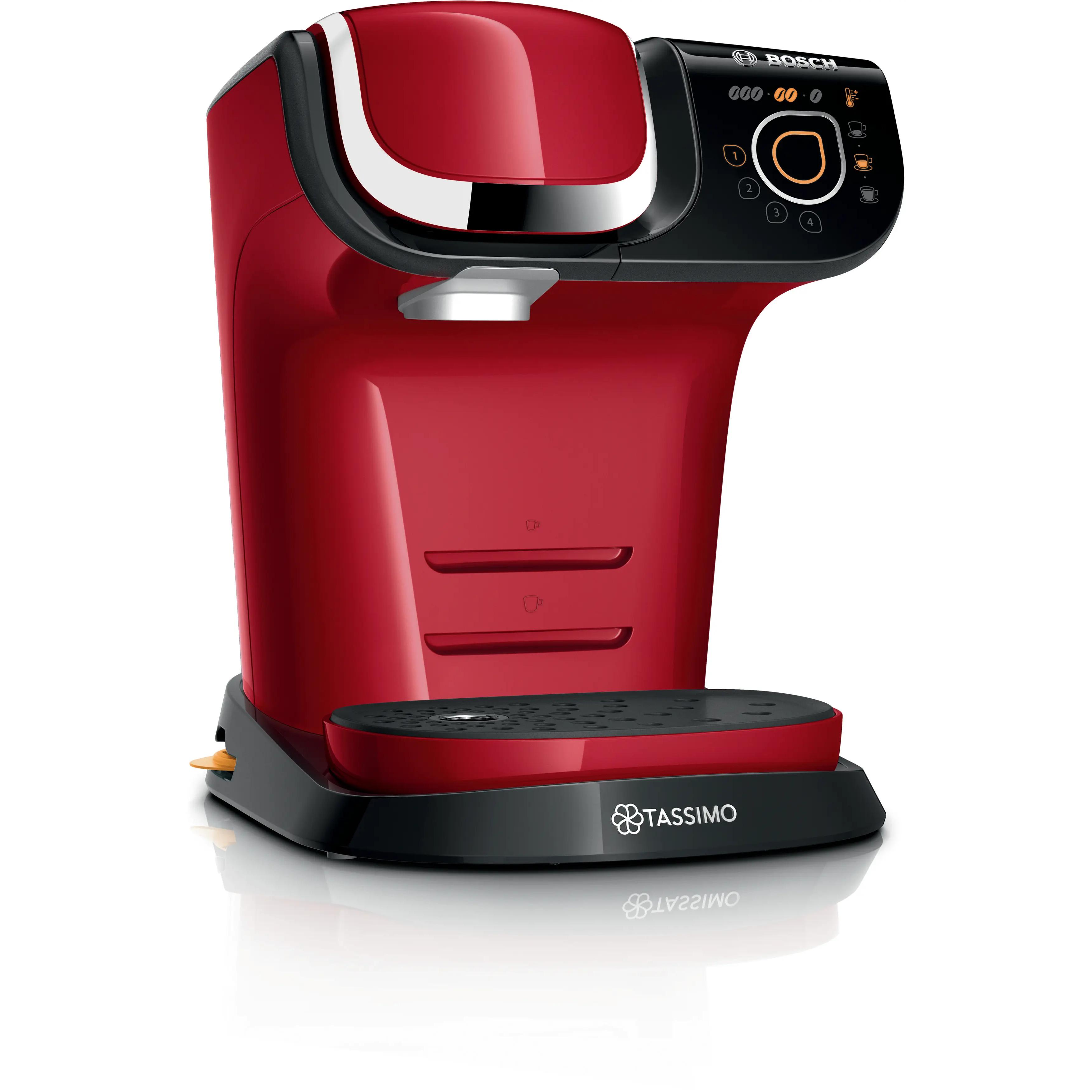 Bosch Tassimo My Way 2 TAS6503 Roja | Cafetera de cápsulas multibebida | Personalización de bebidas | Filtro BRITA