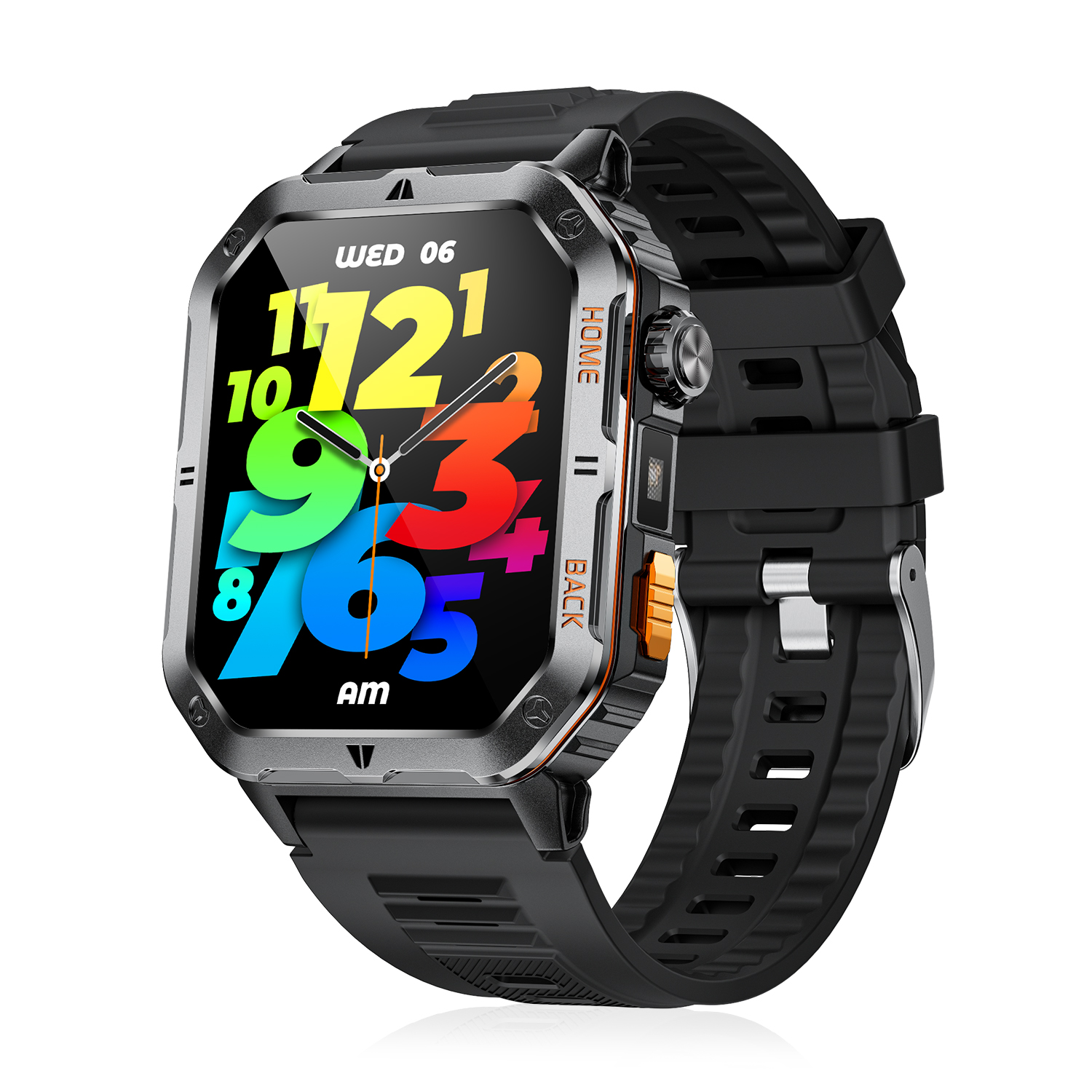 Smartwatch MT62 con corona multifunción inteligente, más de 100 modos deportivos. Batería larga duración con 1000mAh y linterna. 5x1x6cm