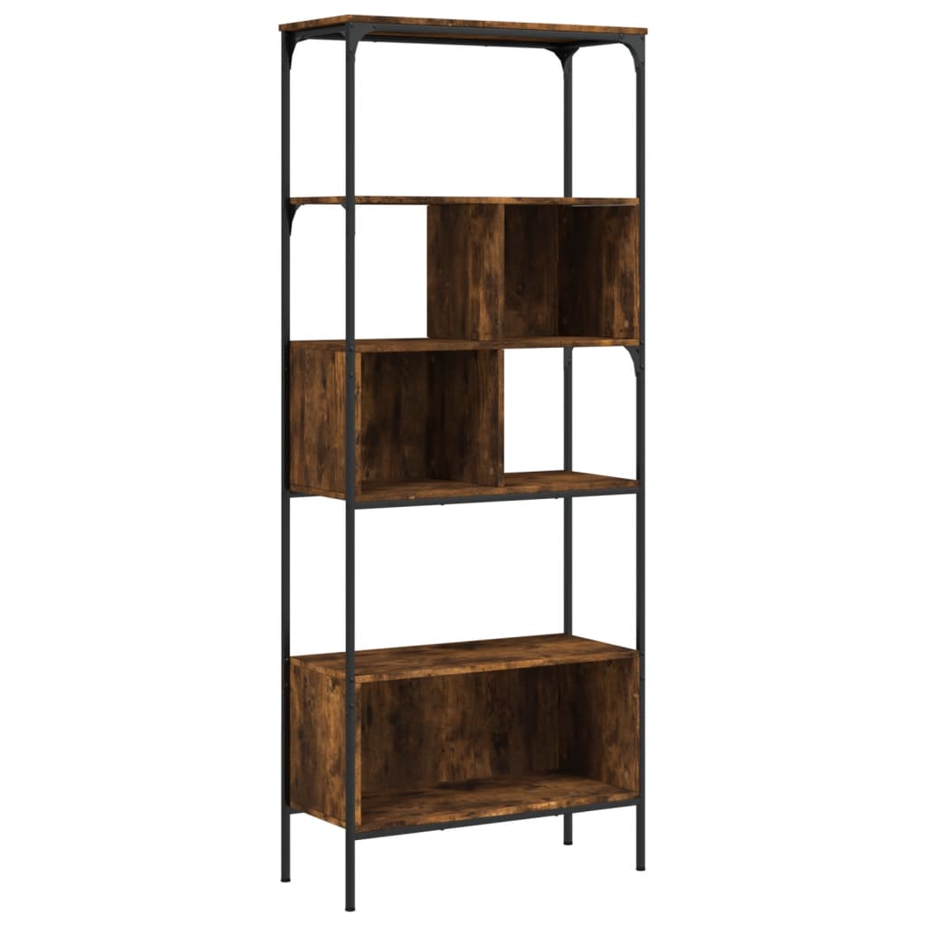 Vidaxl Librería 5 Estantes Madera de Ingeniería 76x33x188,5 Cm Negro - Mueble Almacenaje Hogar