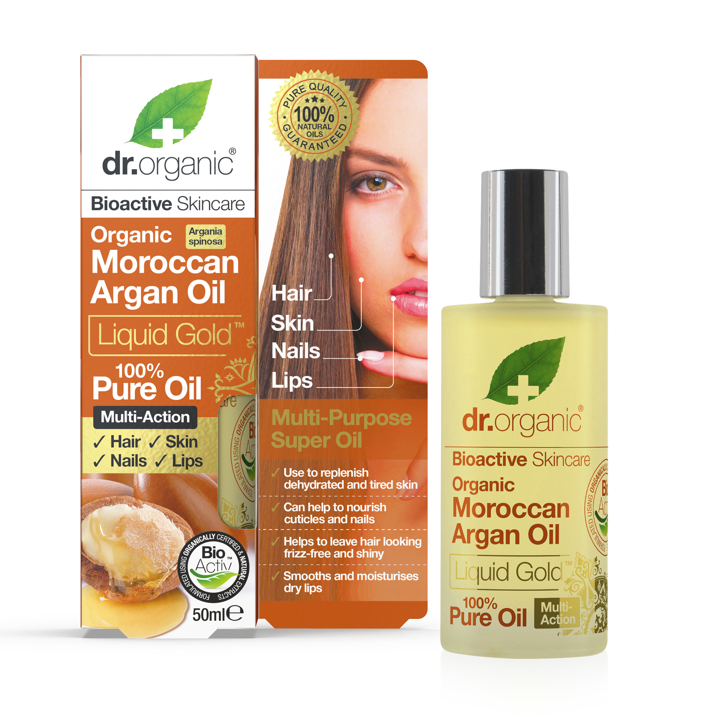 Aceite Argán Marroquí Orgánico 100% Puro 50 ml de aceite Dr. Organic