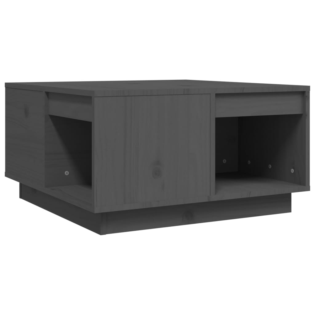 Vidaxl Mesa de Centro de Madera Maciza de Pino 60x61x32,5 Cm Natural