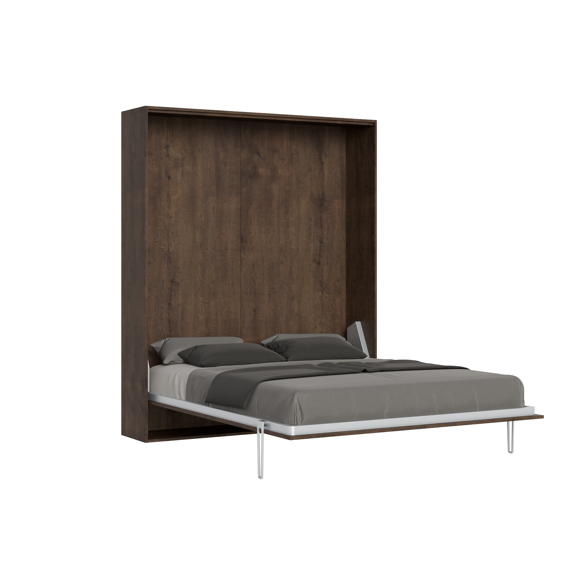 Cama plegable vertical Kentaro 140 en color nogal - Itamoby