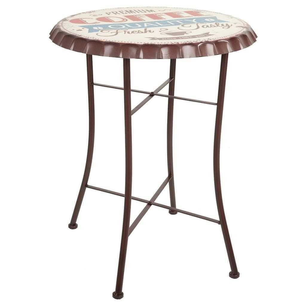 Mesa Redonda De Metal Blanco 60x60x71cm, El mejor complemento para tu hogar