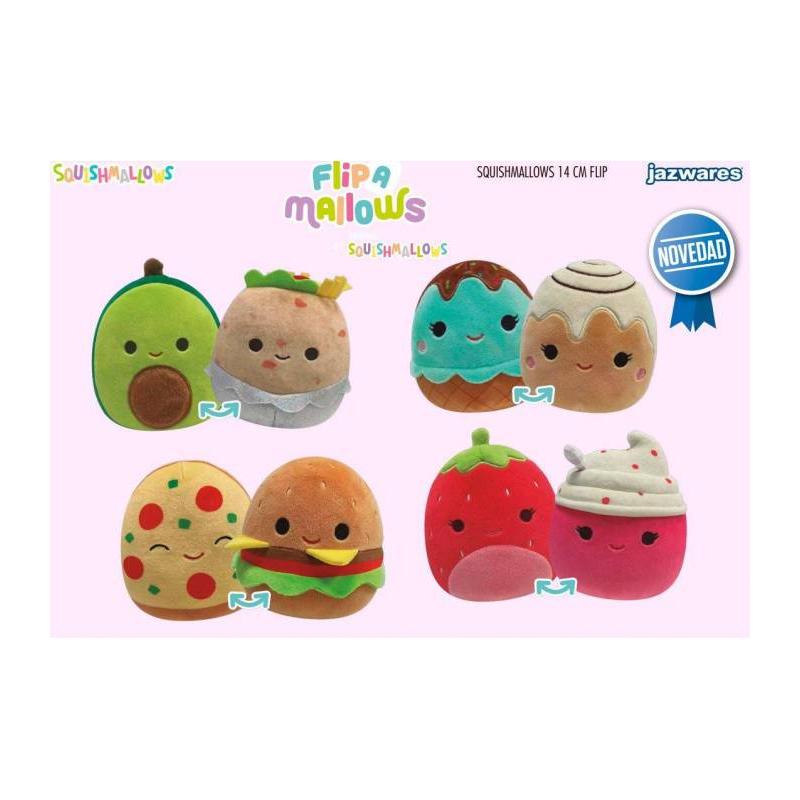 Peluche Squishmallows 14 Cm Flip Jazwares Toy Partner - Suave y Adorable