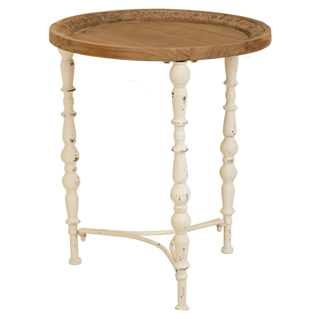 Wonderlust Deco - Mesa auxiliar de madera marrón 51x51x61 Marrón 51x51x61h cm