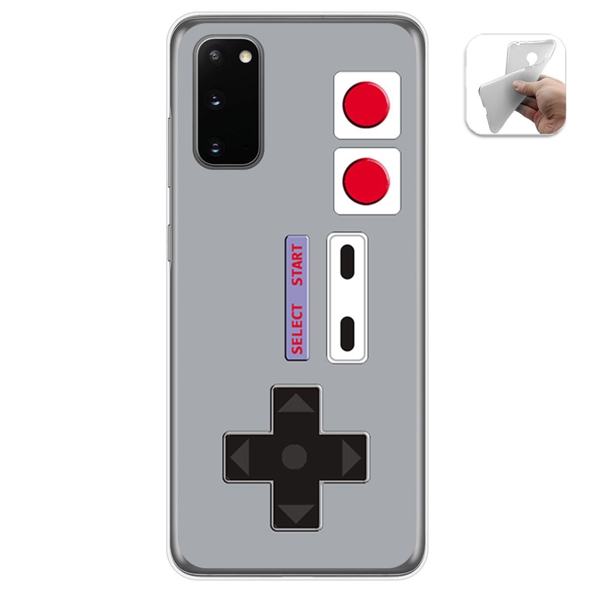 Tumundosmartphone Funda Gel Tpu para Samsung Galaxy A41 diseño Consola Dibujos
