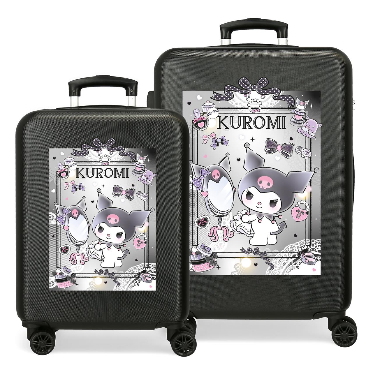 Juego de maletas Kuromi rígidas 55 / 65 cm negro