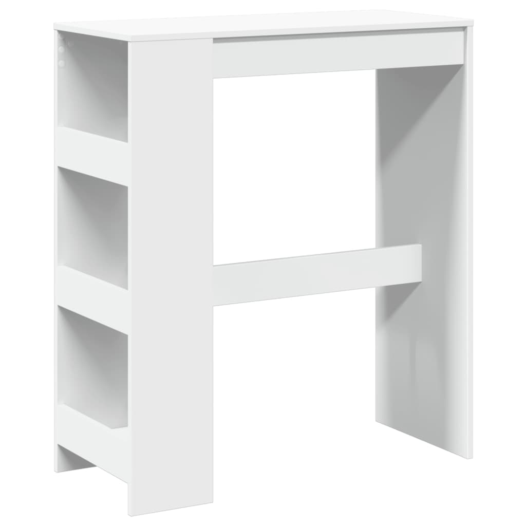 vidaXL Mesa alta con estantes madera ingeniería 90x40x103,5 cm