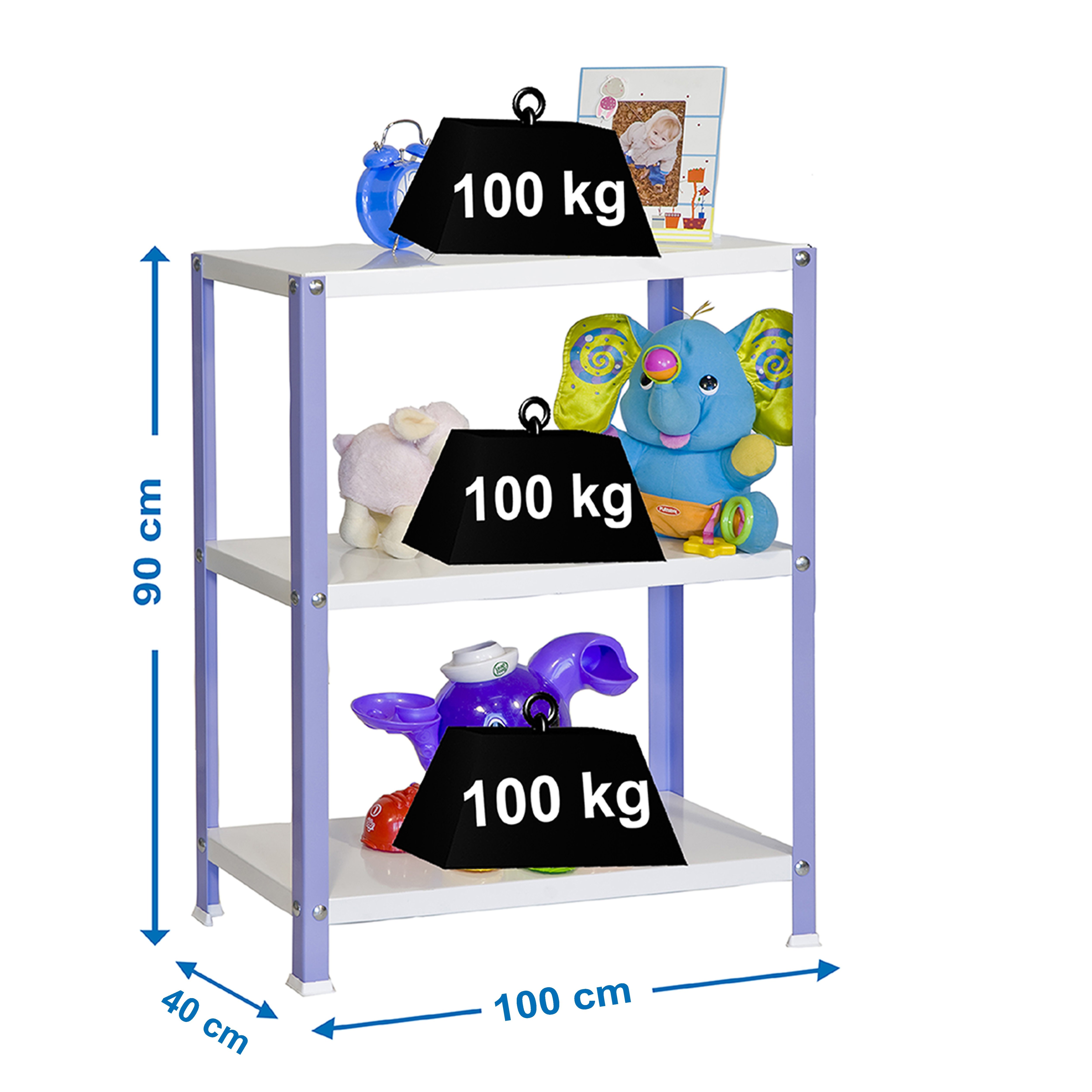 Estantería SIMONRACK Simonhome classic plus 3/400 violeta/blanco