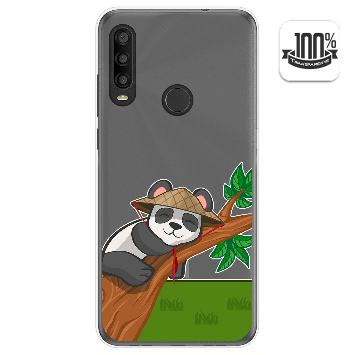 Tumundosmartphone Funda Gel Transparente para Alcatel 1SE 2020 diseño Panda Dibujos