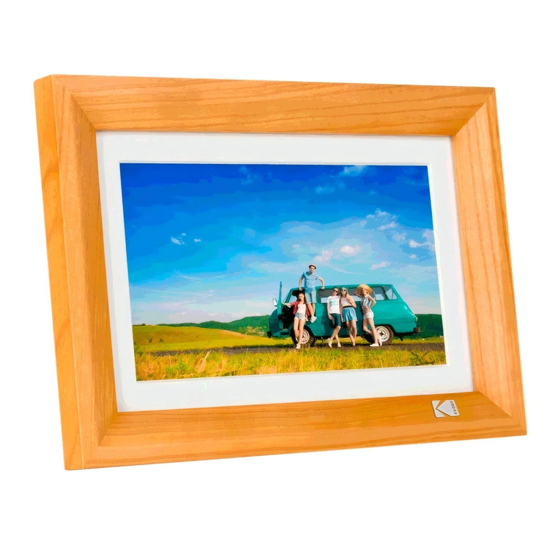 Kodak - Marco digital RDPF700BU de 7 pulgadas (17,8 cm) con pantalla LED 1024x600 píxeles, acabado madera, compatible con tarjetas SD/SDHC/MMC, ideal para sala, oficina o dormitorio