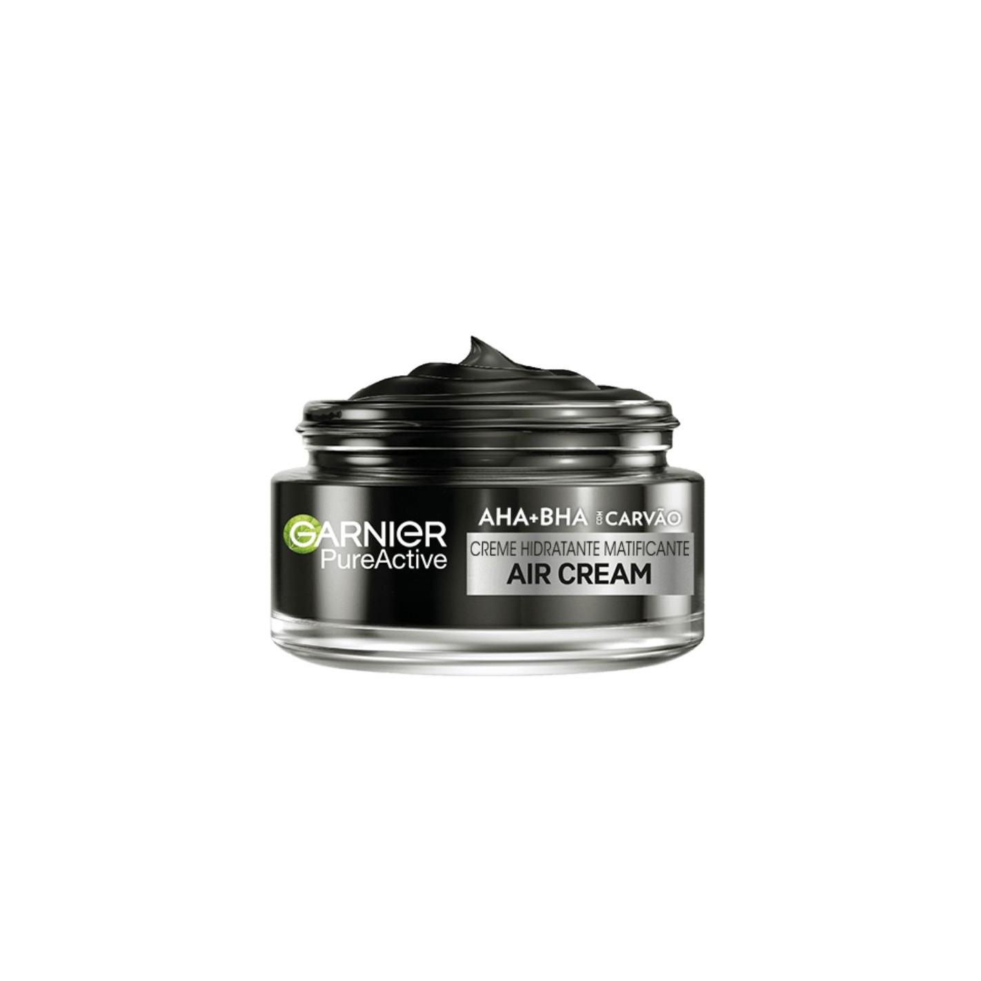 Skin Naturals - Crema facial activa con carbón vegetal Air para tratamiento dermatológico, hidratante y purificante, ideal para cuidado facial diario y problemas de poros dilatados