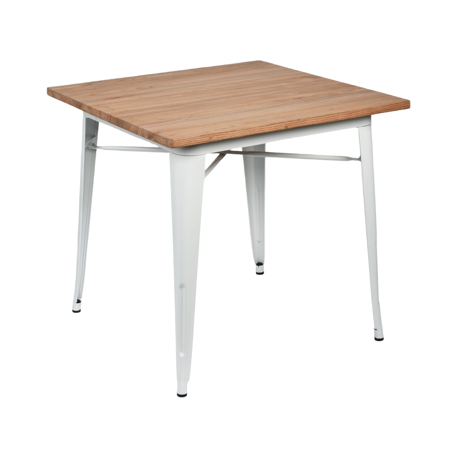 Mesa de Comedor Industrial Cuadrada de Madera y Acero 80x80x76cm 7house