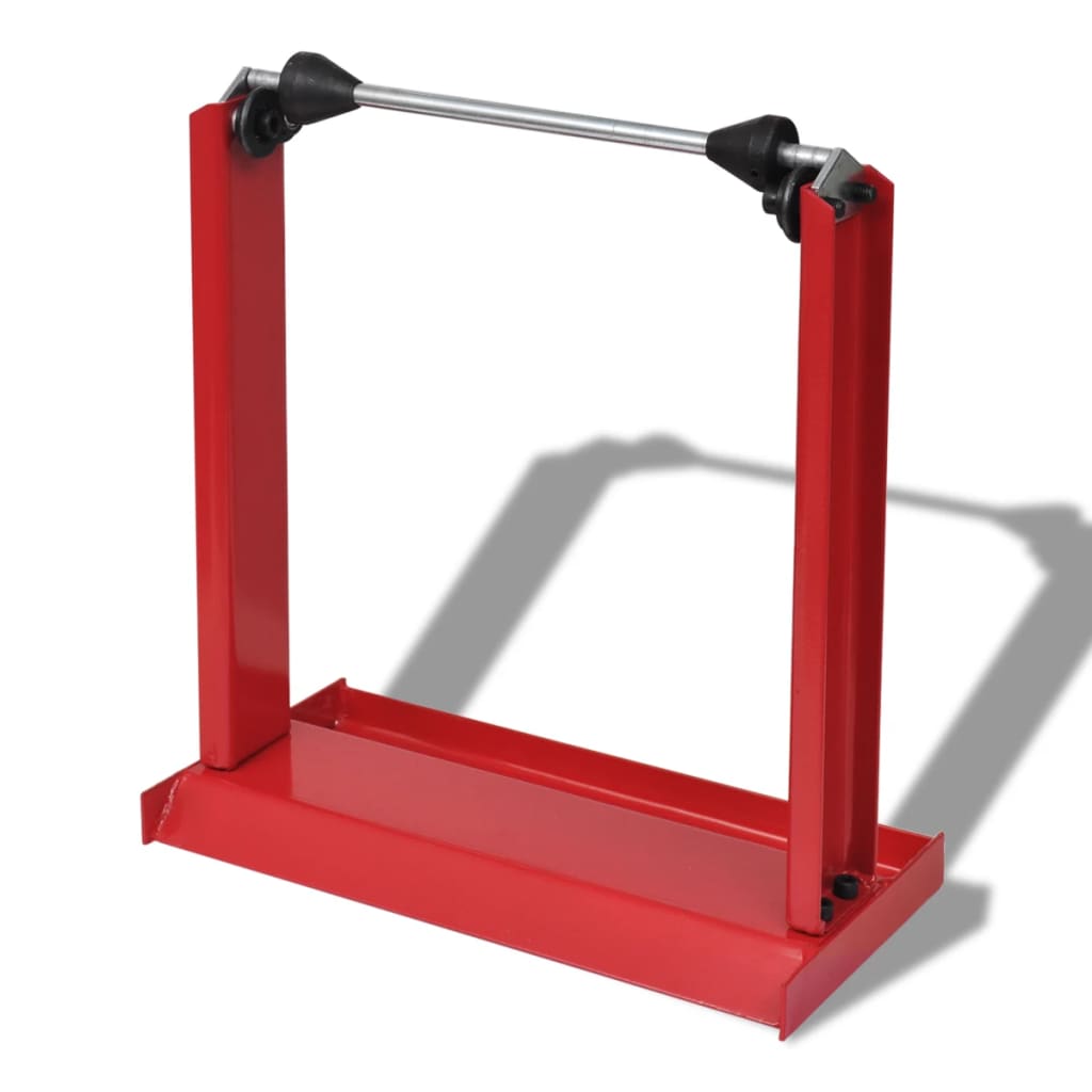 vidaXL Soporte de equilibrio de la rueda de la motocicleta profesional rojo