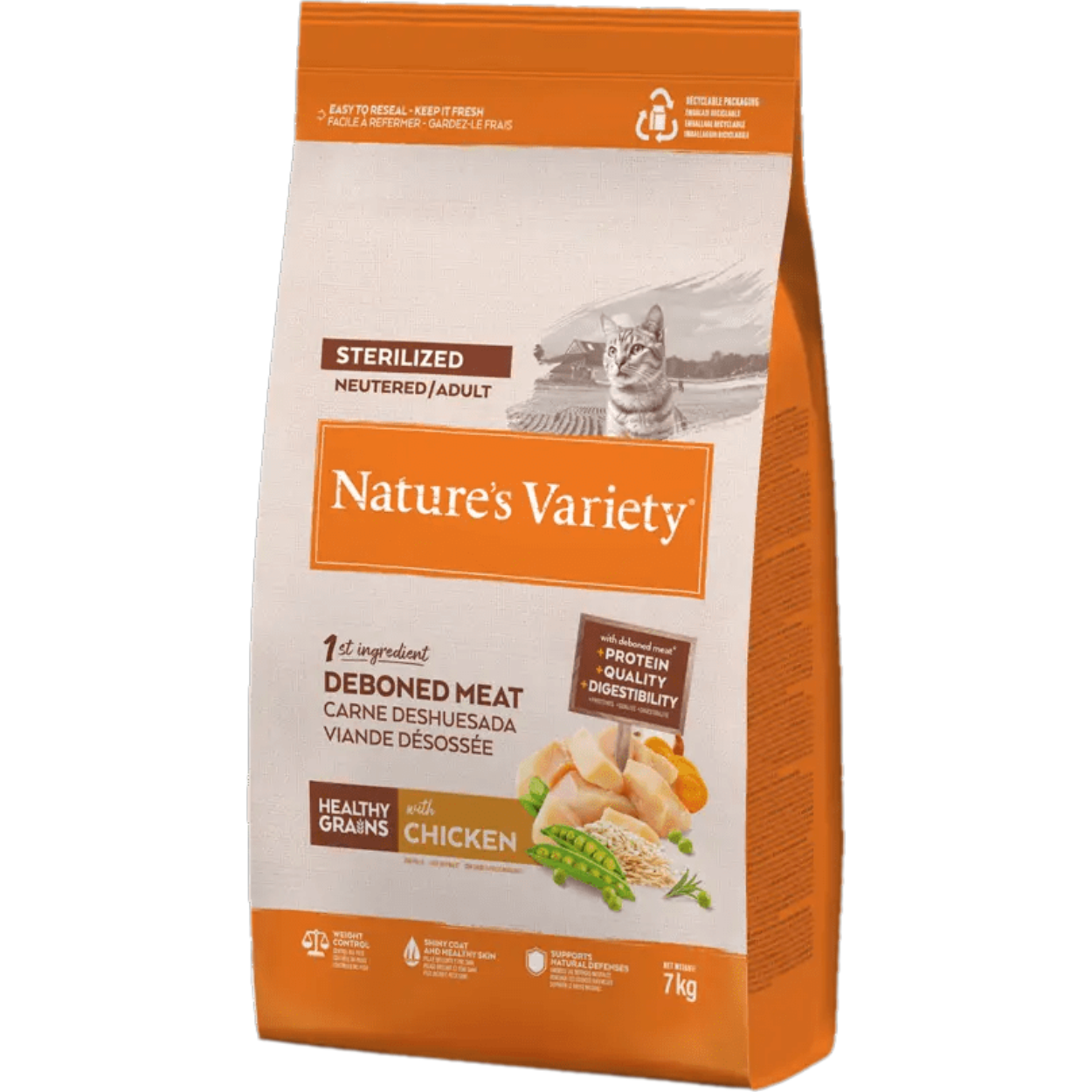 Nature’s Variety – Pienso para gatos adultos esterilizados Nature’s Variety Healthy grains pollo.
