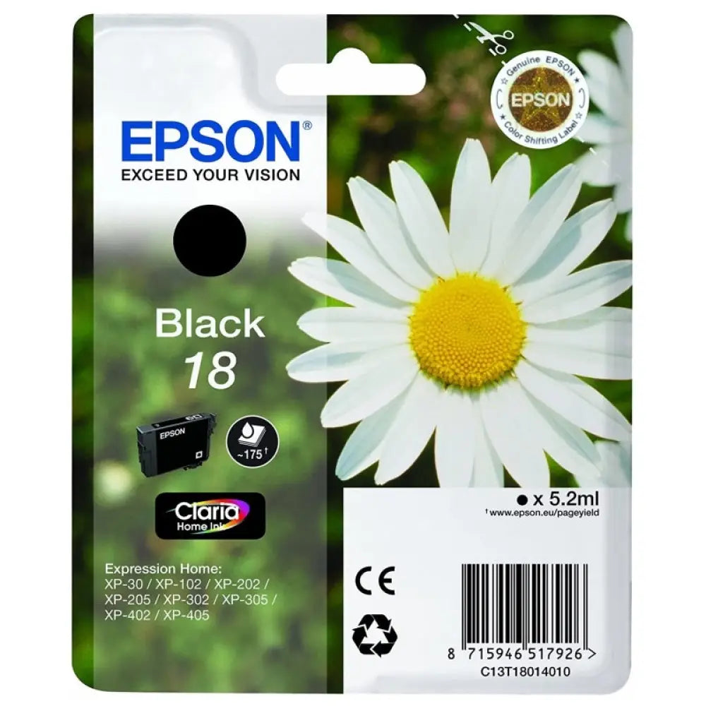 Cartucho de Tinta Original Epson Daisy 18 Negro