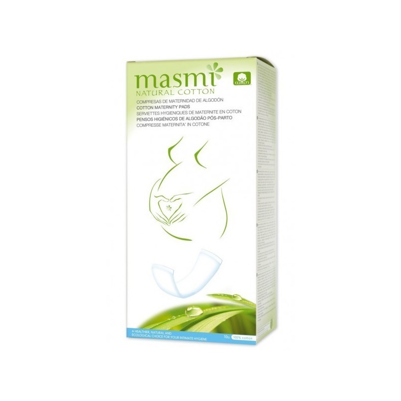 Compresas de Maternidad Natural Cotton 10 unidades Masmi Natural Cotton