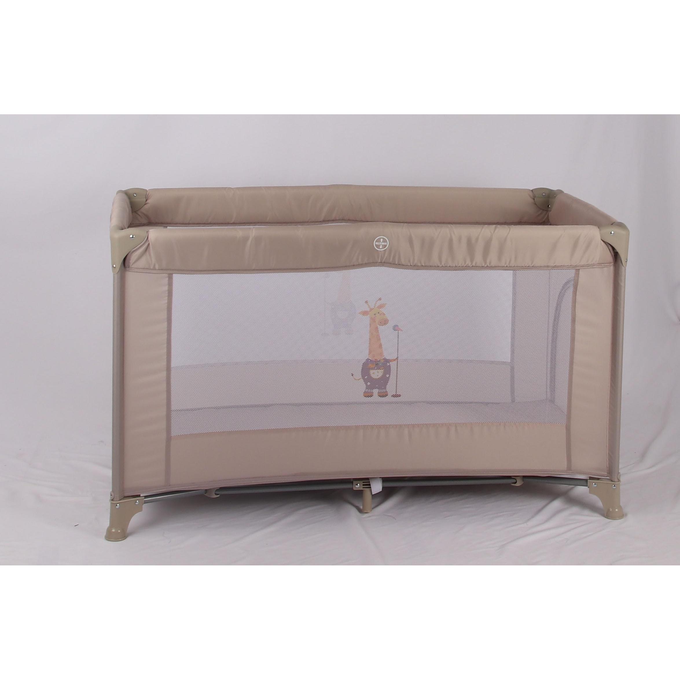 Toral Cuna de Viaje Bebe con Colchon - Parque Cuna Bebe 2 en 1, Ideal para Casa y Viaje, Práctico Parque Infantil para Jugar Modelo Adventure Beige