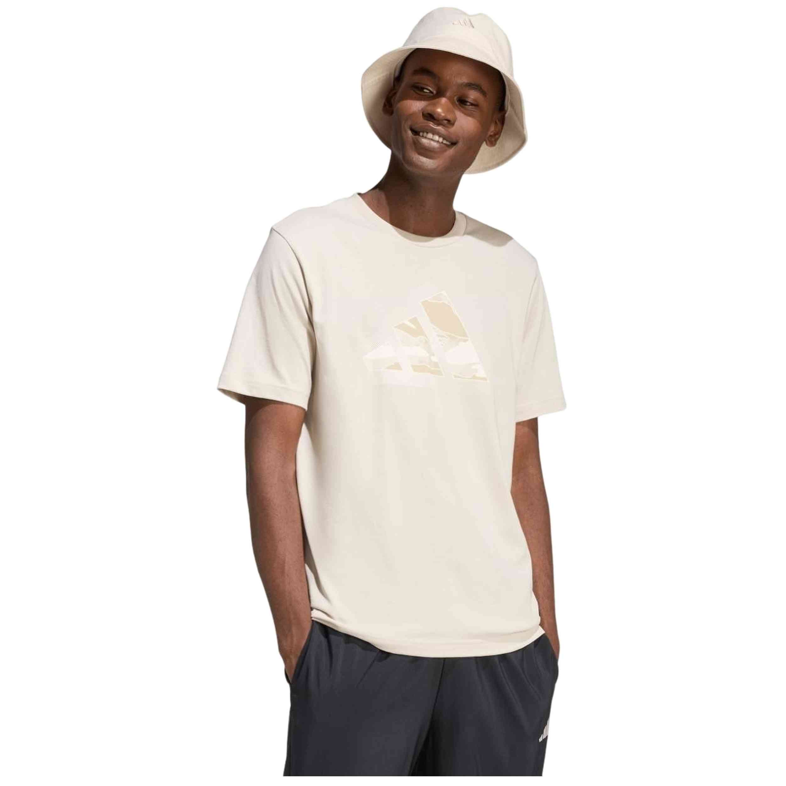 Camiseta De Manga Corta Adidas modelo JZ7495 para Hombre en color Beige