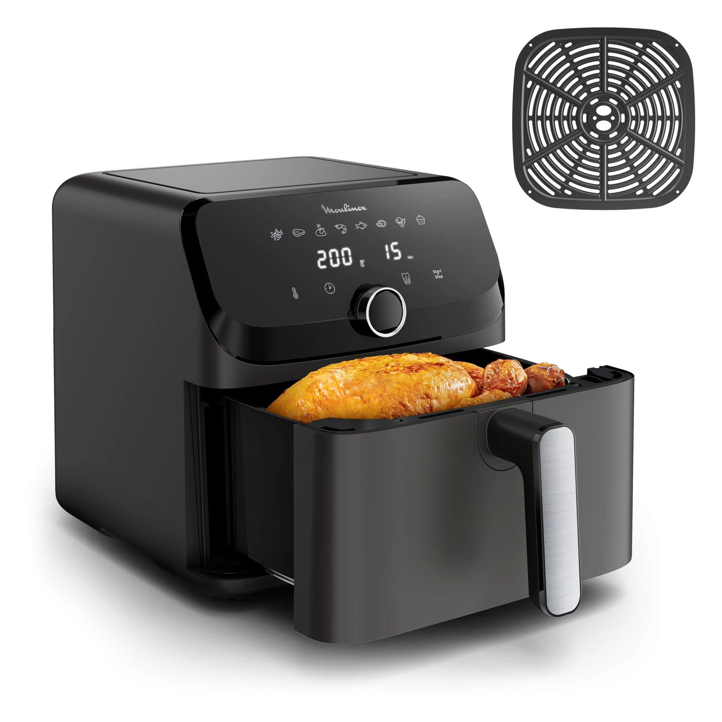 Moulinex Easy Fry Mega Freidora de Aire 7.5L 2020W Gris Carbón