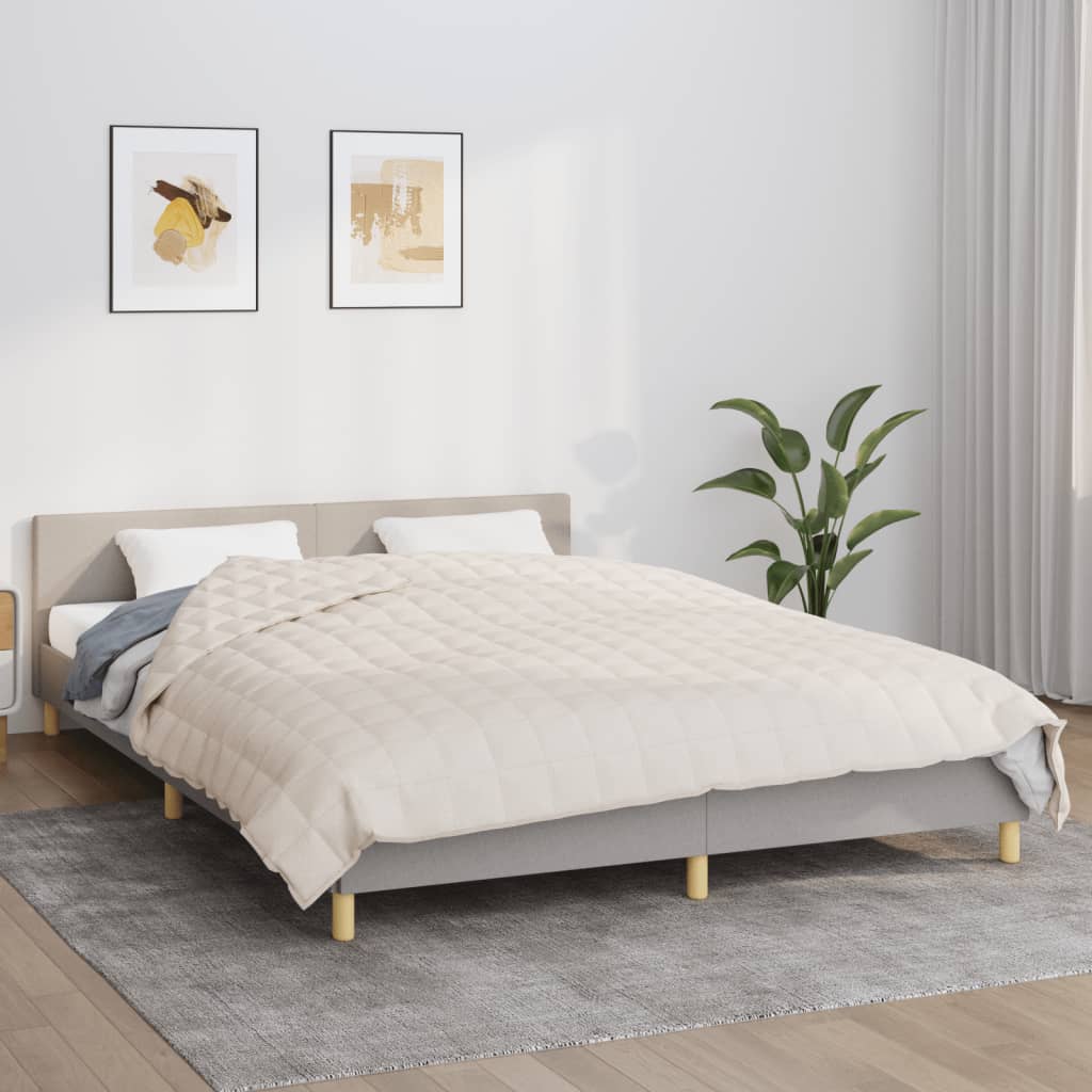 vidaXL Manta con peso tela 200x220 cm 13 kg manta de edredón Color Azul,  Crema,  Gris y mas