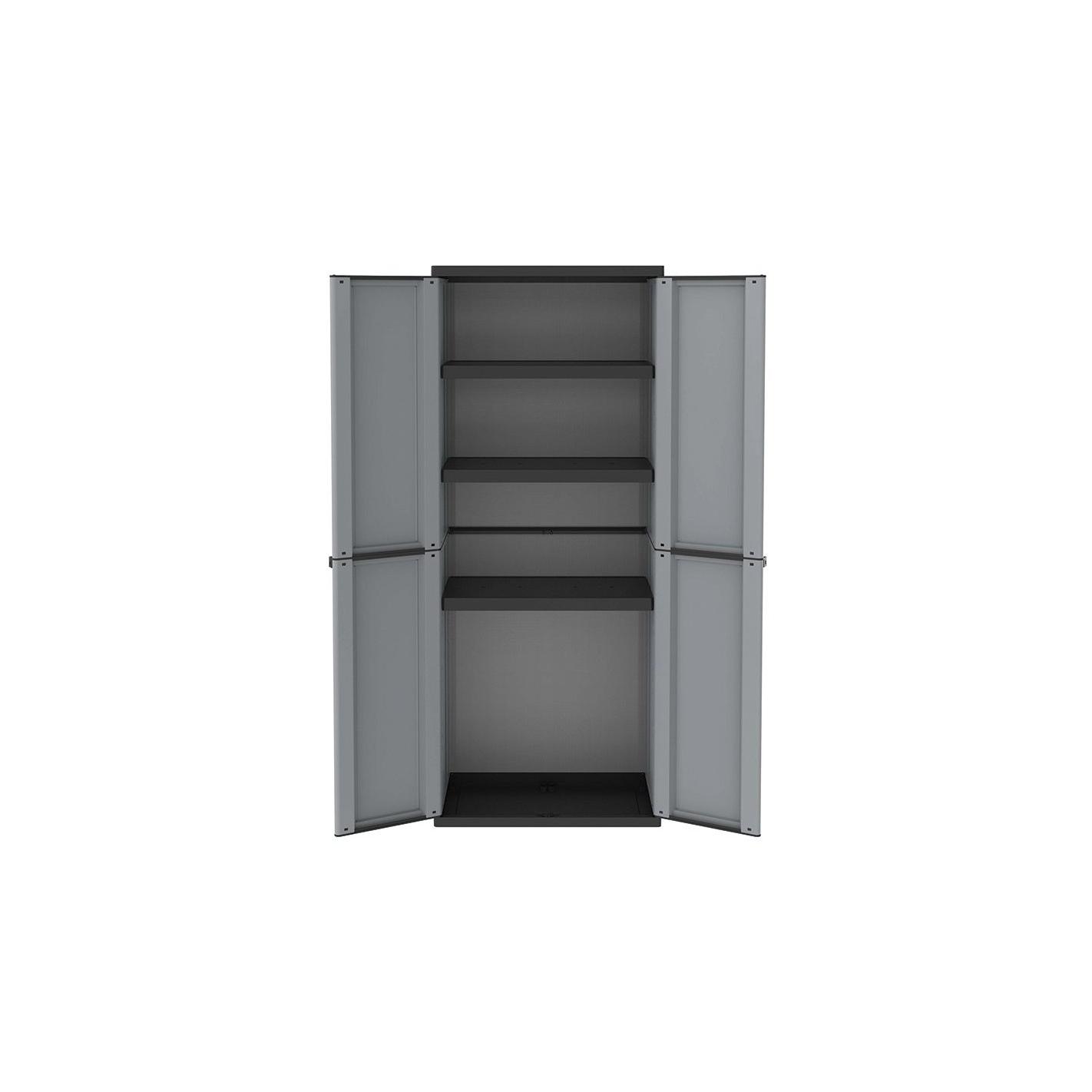 ARMARIO RESINA J-LINE  3 ESTANTES GRIS/NEGRO JOBGAR DE SUINPLAS DECORACIONES