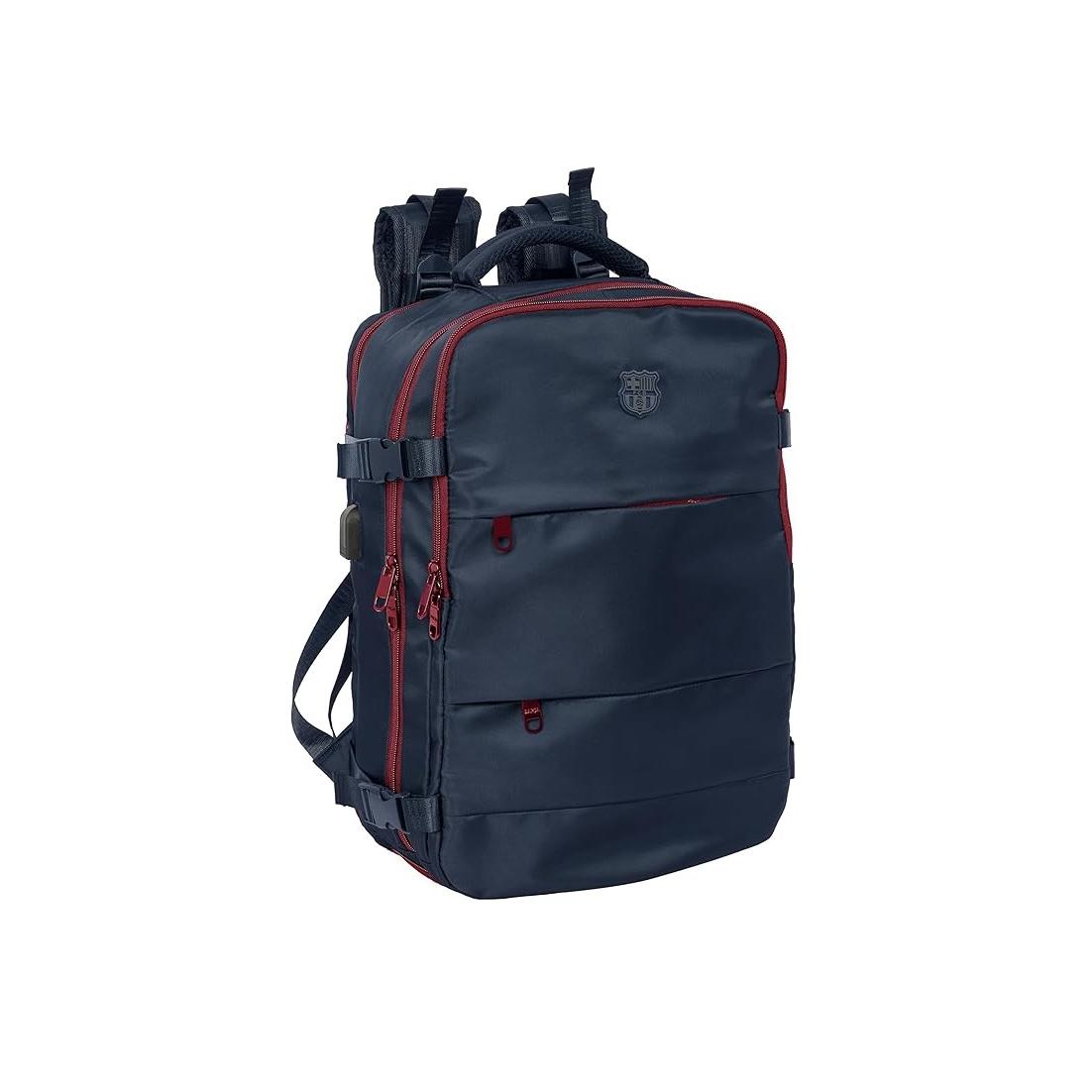 F.C. Barcelona Mochila Viaje Cabina Portátil 15.6'' Color Azul - SAFTA Tamaño 44x29x19cm.
