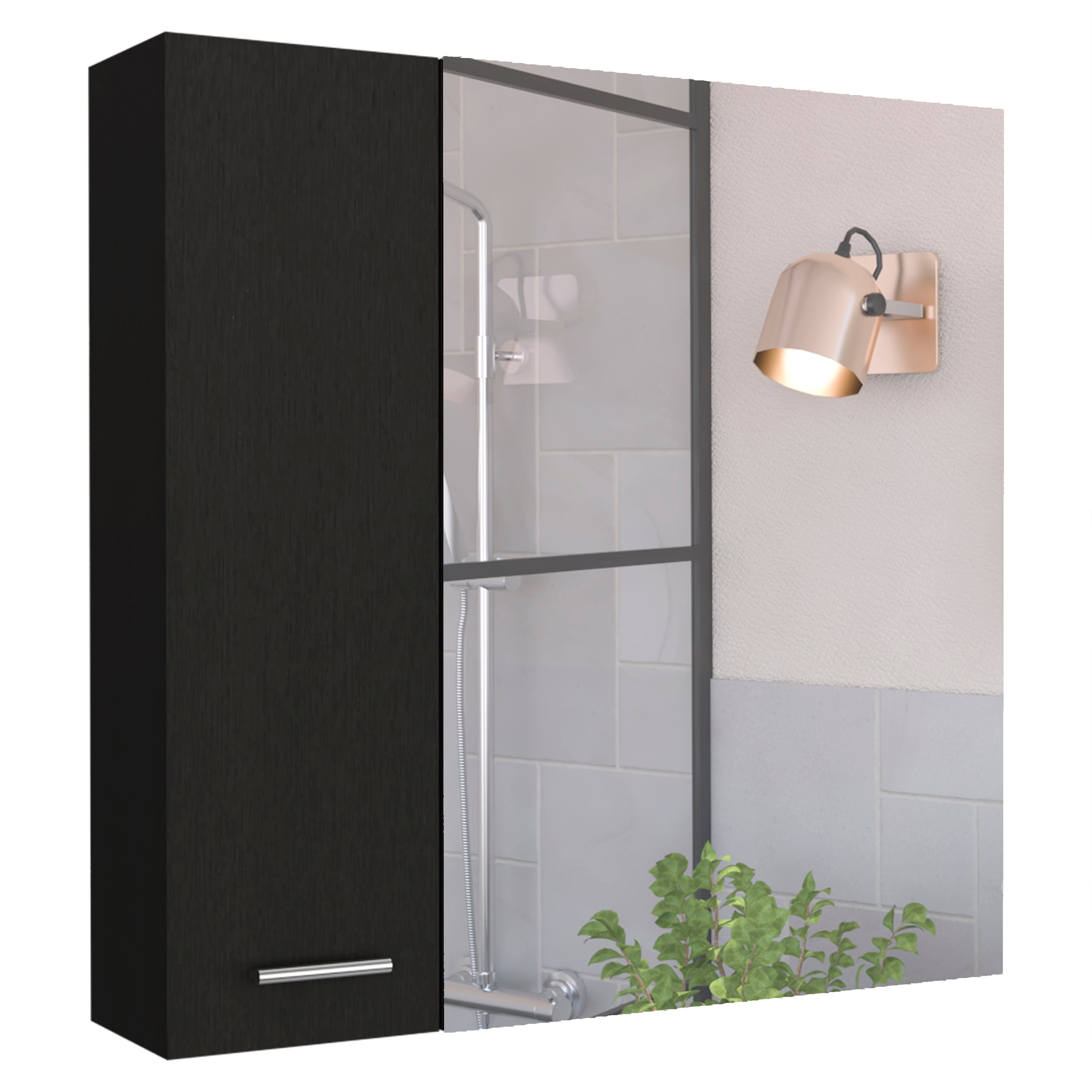 Beyerville botiquín de baño con estantes internos y puertas abatibles
