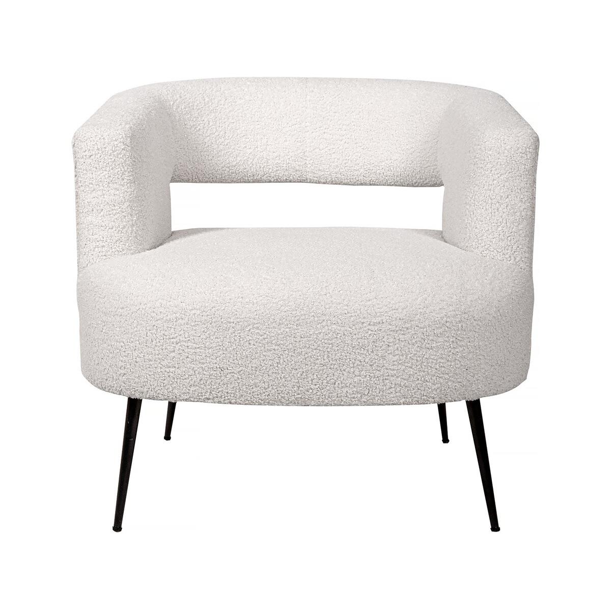 Habitat y Jardin - Sillón de rizo "Iris" - Blanco