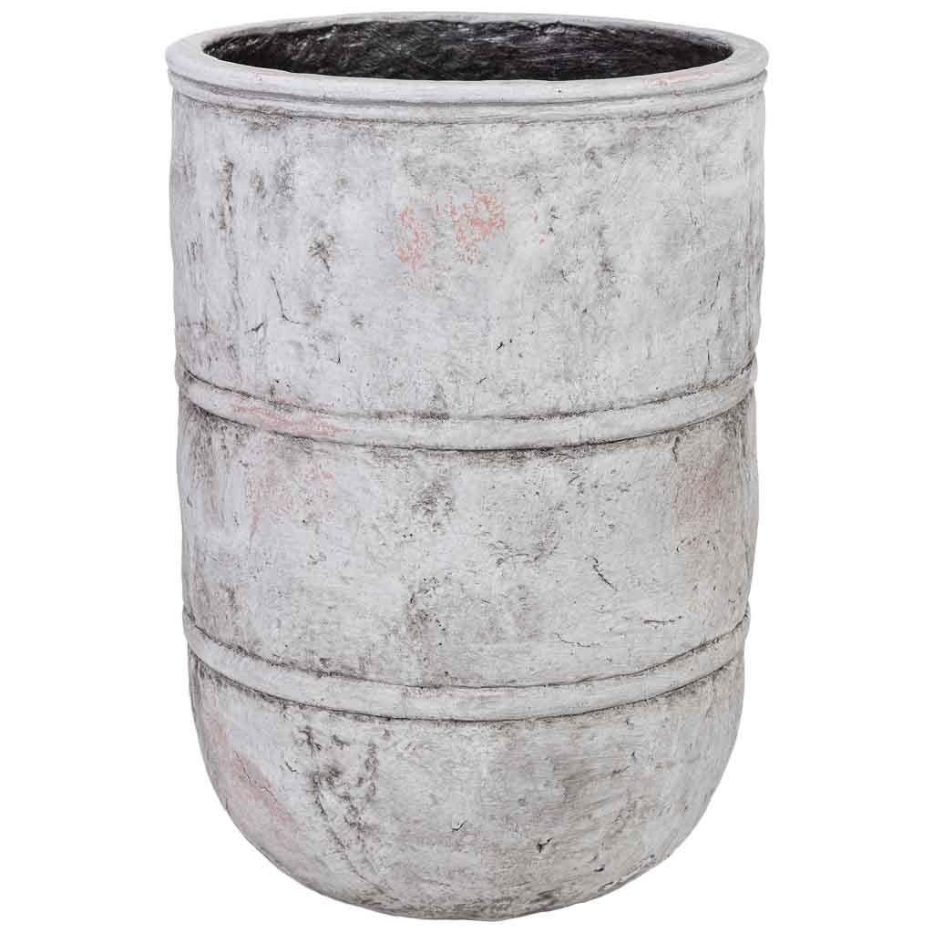 Wonderlust Deco - Macetero de fibra de vidrio blanco 29x29x42cm Blanco 29x29x42h cm