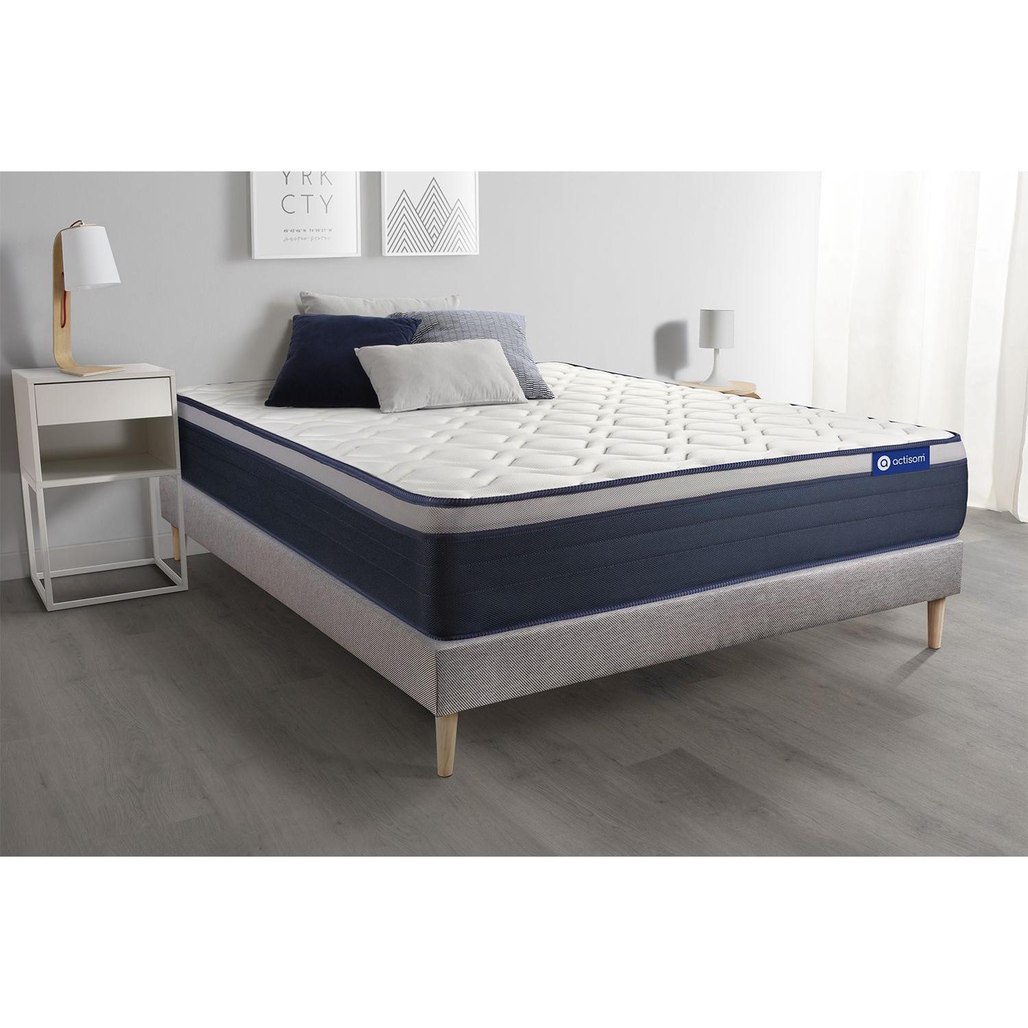 Pack colchón Actilatex max 120x220cm + Somier, Látex y espuma viscoelástica, 7 zonas de confort