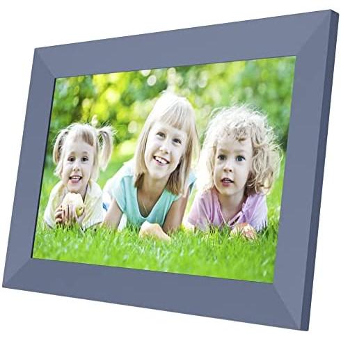 Digital photo frame Denver PFF-1026, 10.1 inch touch screen with Wi-Fi, 16GB storage, USB interface, adjustable base and wall mount for versatile home decoration, supports JPEG for stunning photo display.