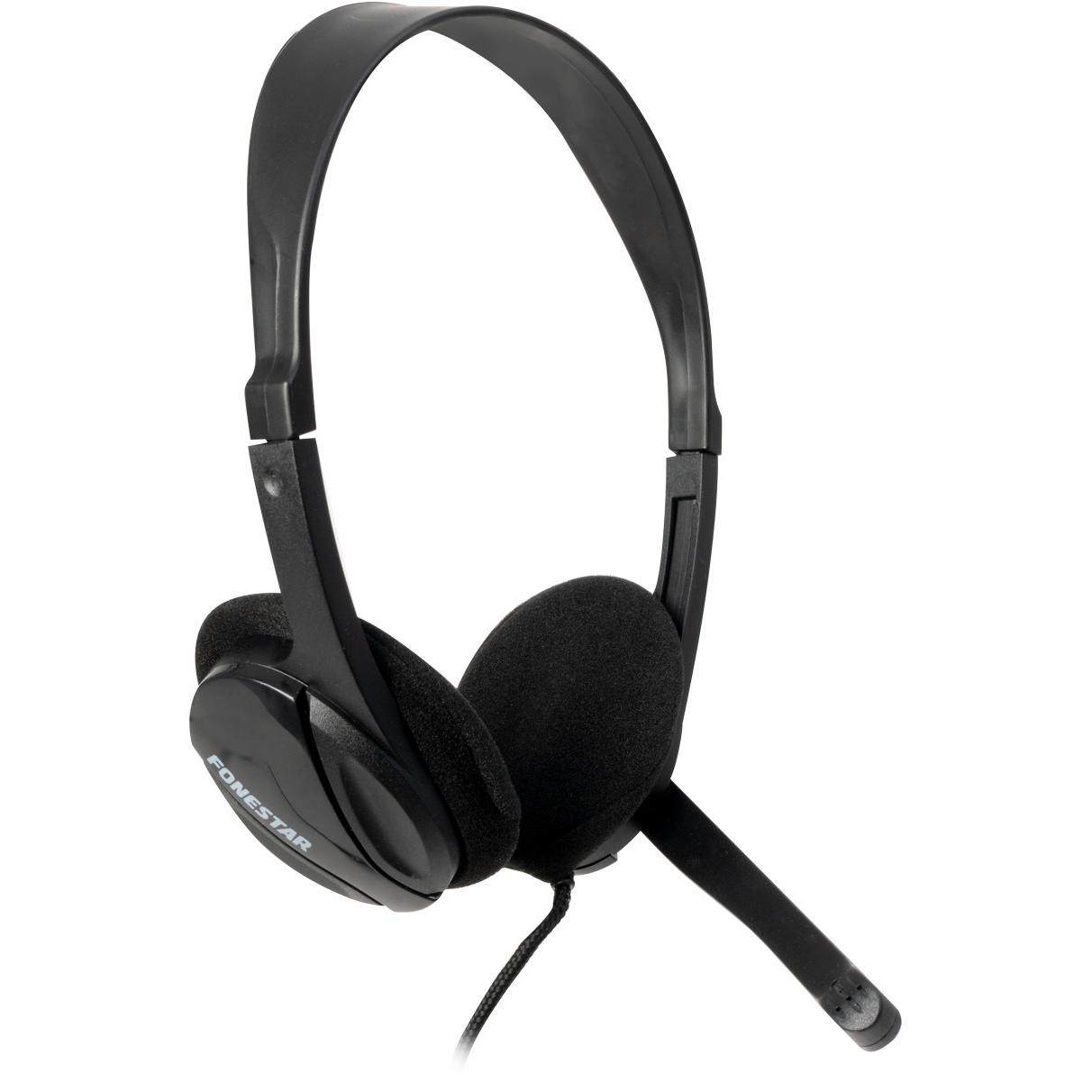 Fonestar Auriculares Diadema Con Microfono Jacks 3,5mm 4c Home-35 para Teletrabajo y Multimedia